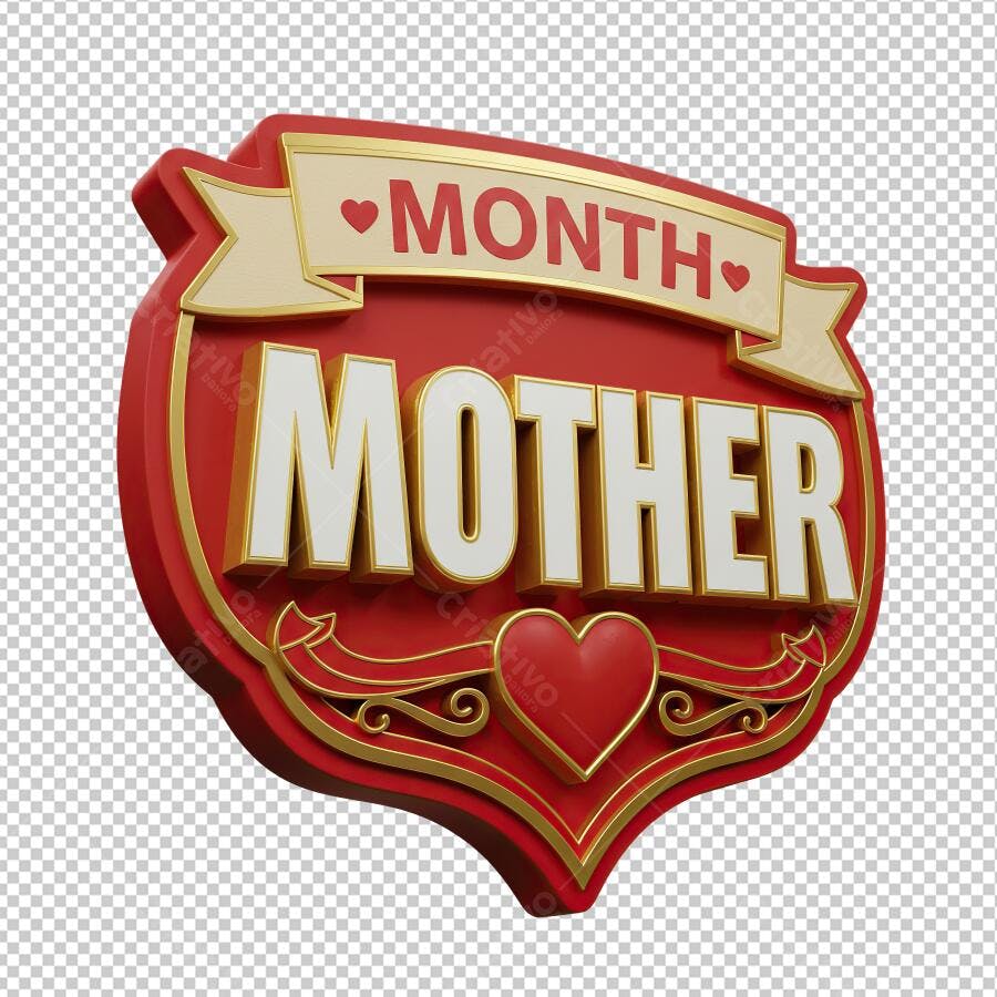 Banner Mês das Mães PNG com fundo transparente