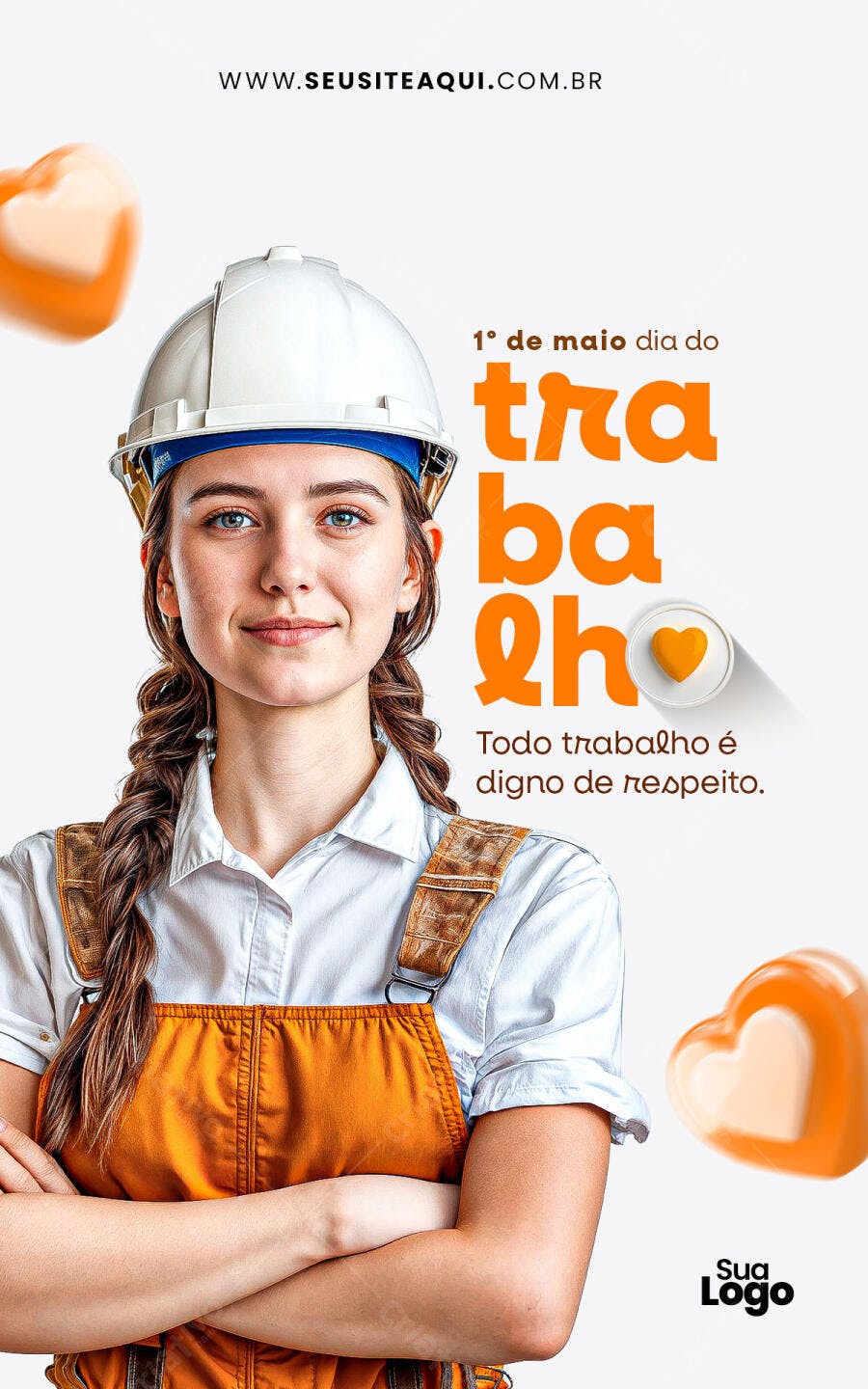 Flyer Dia do Trabalho PSD Editável