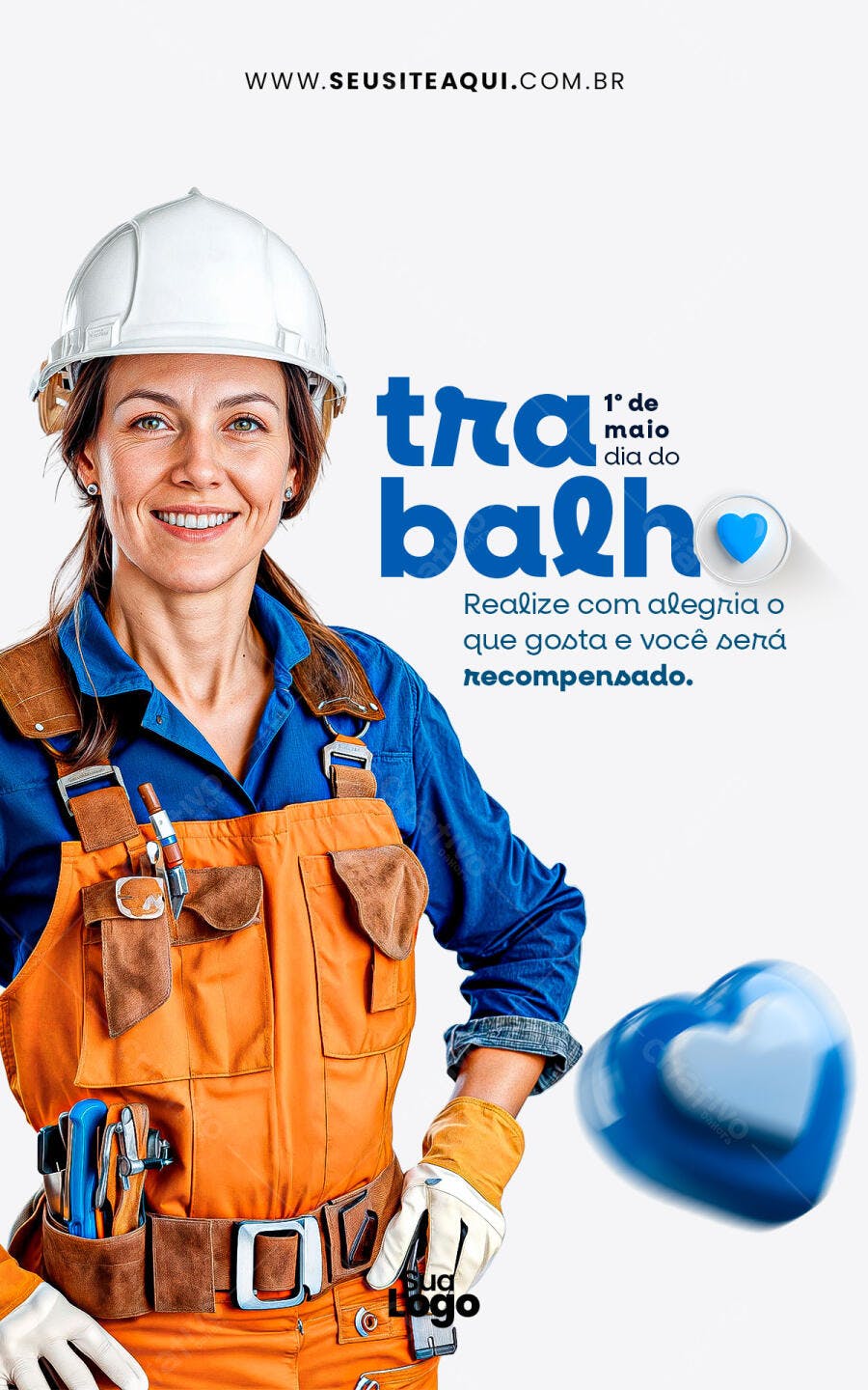 Flyer Dia do Trabalho PSD Editável