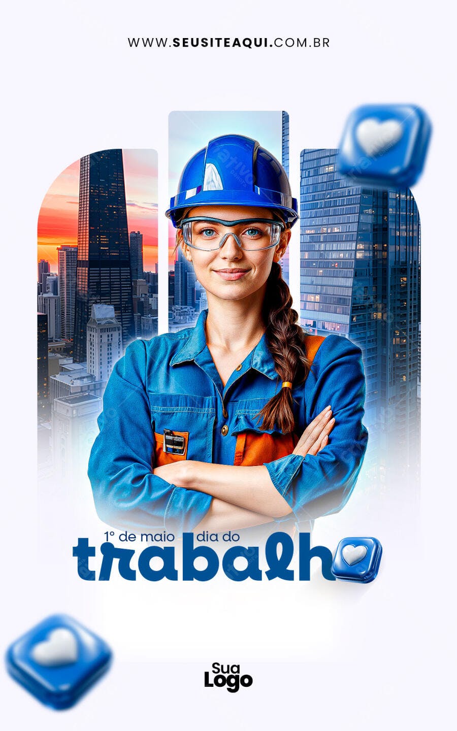 Postagem Dia do Trabalho PSD Editável