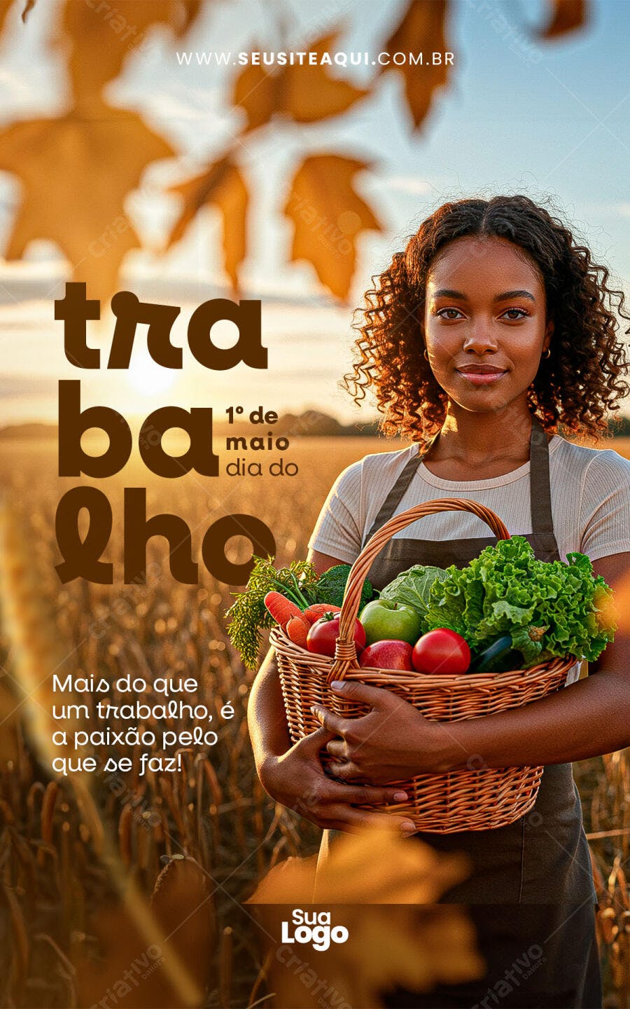 Flyer Dia do Trabalho PSD Editável