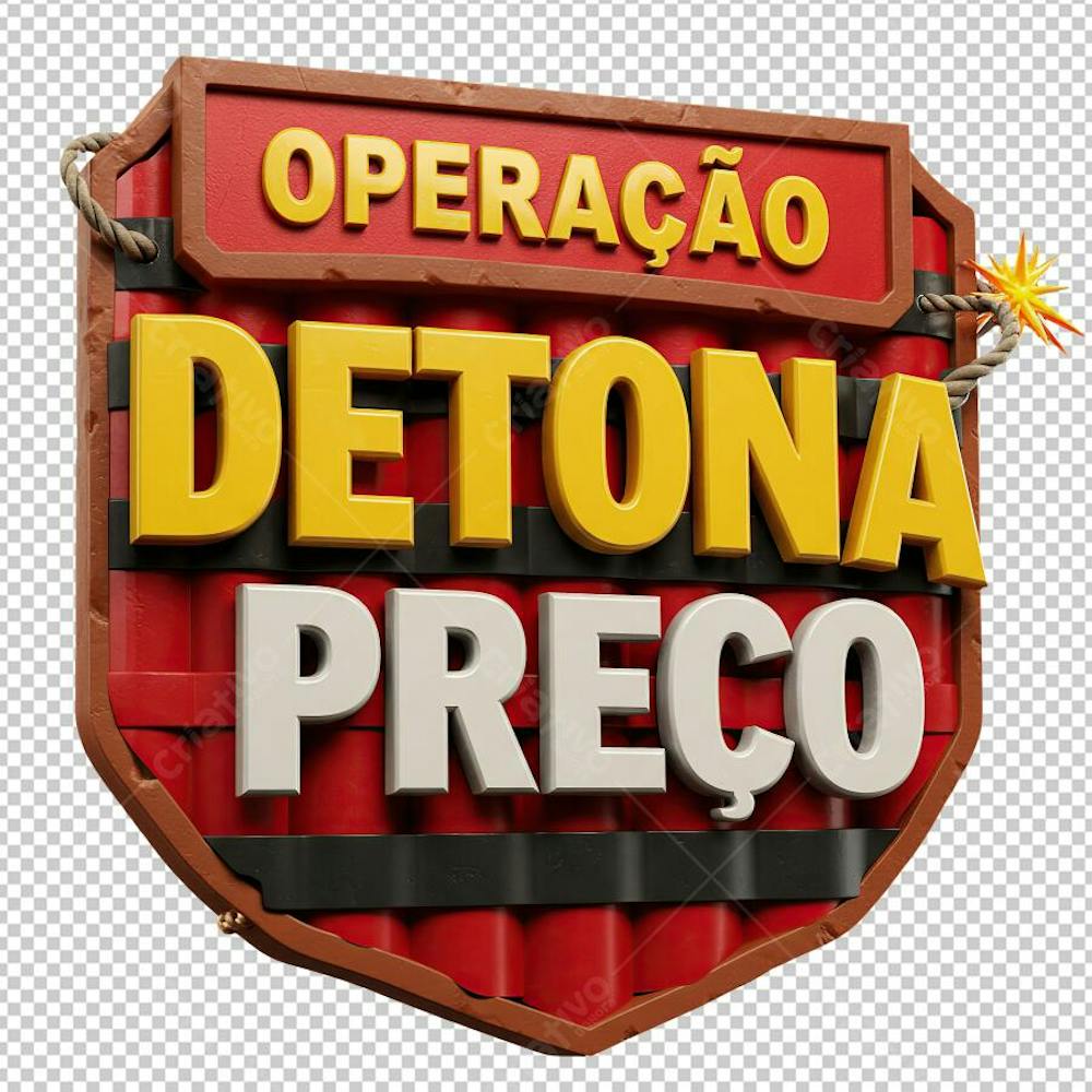 Escudo de Dinamites Operação Detona Preço 3D