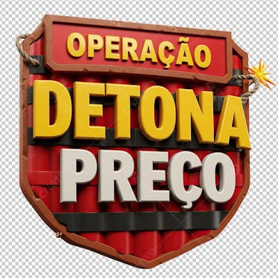 Escudo de Dinamites Operação Detona Preço 3D