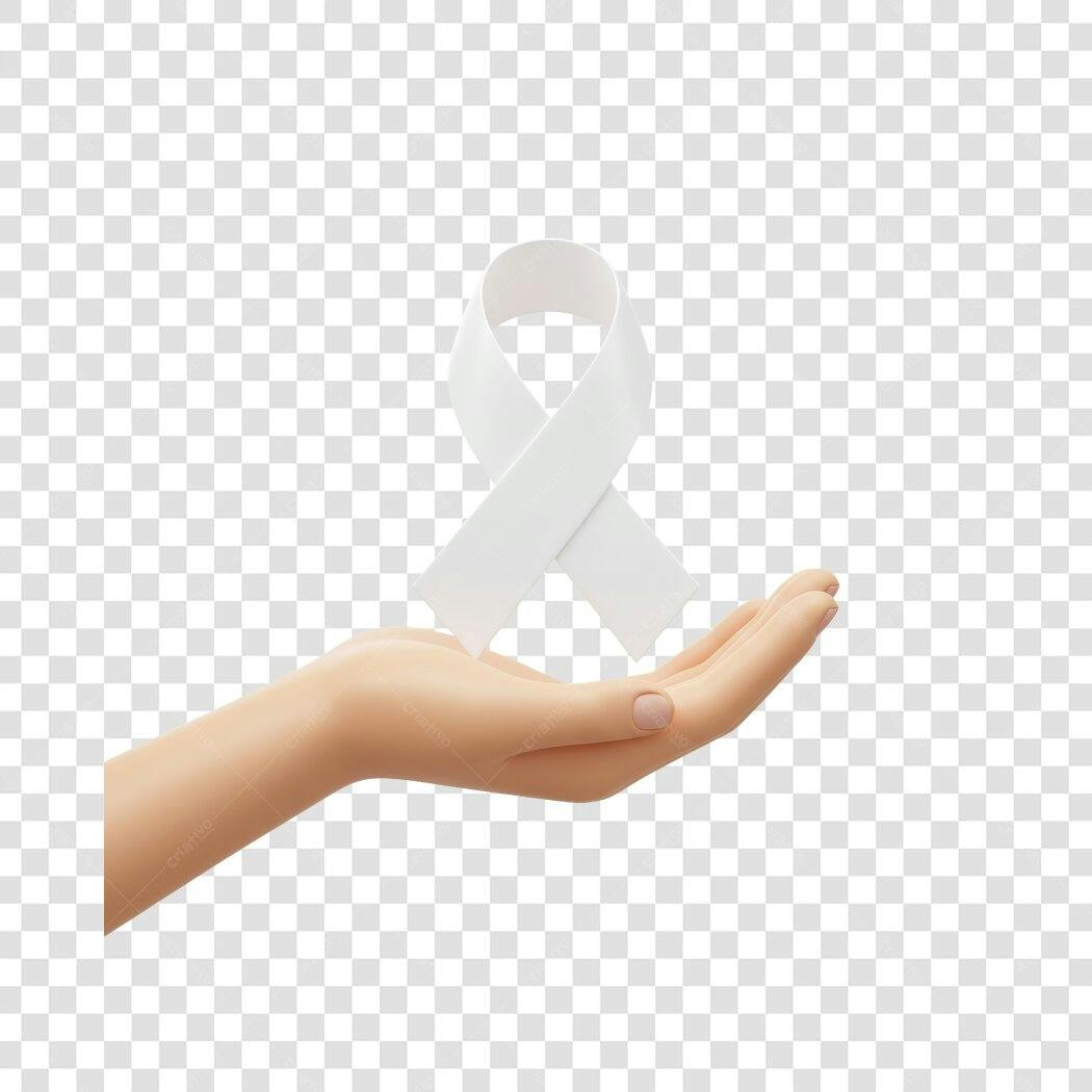 Imagem PNG Fita Branca Mão com fundo transparente