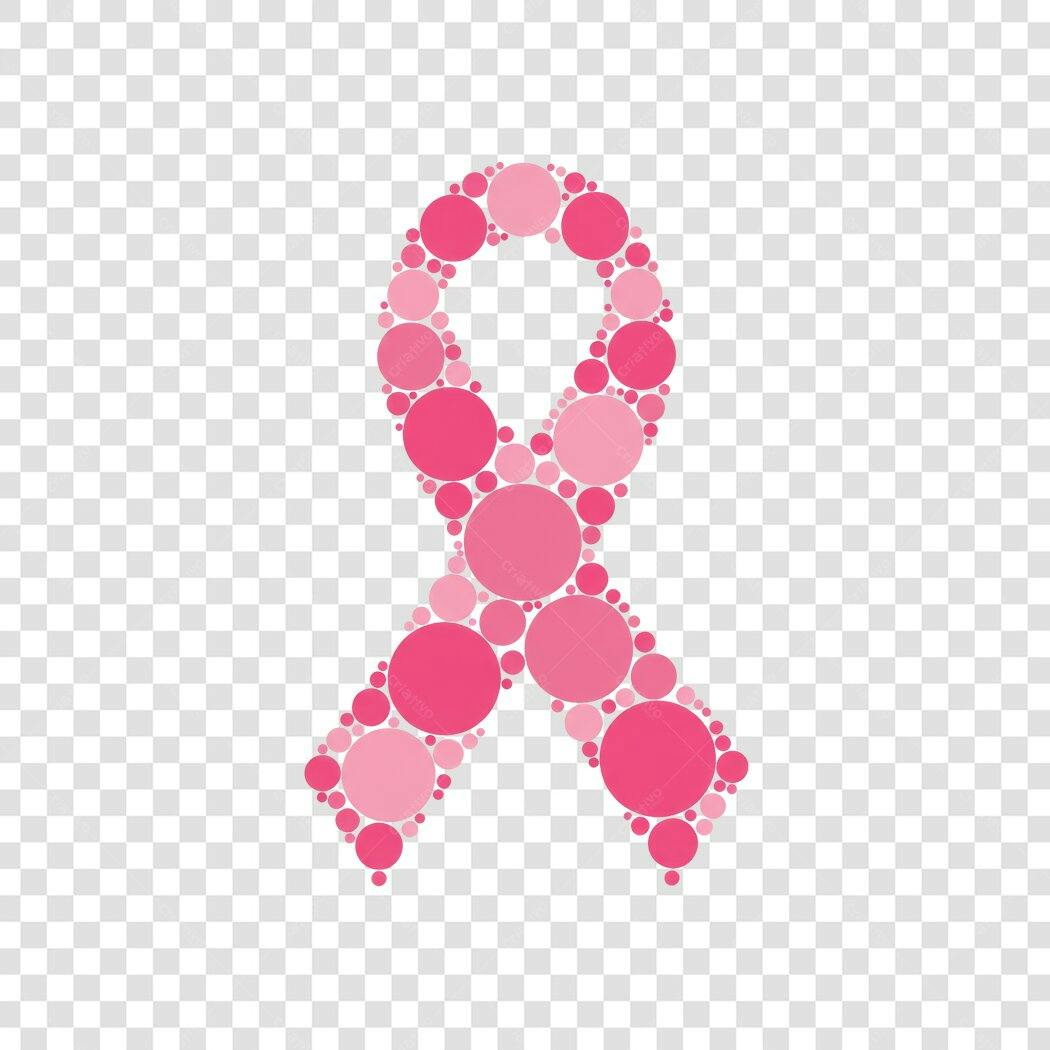 Logo Outubro Rosa PNG com fundo transparente
