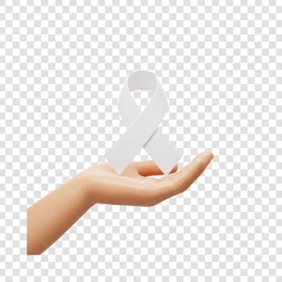 Laço Fita Faixa de composição campanha de saúde PNG 3D RENDER (148)
