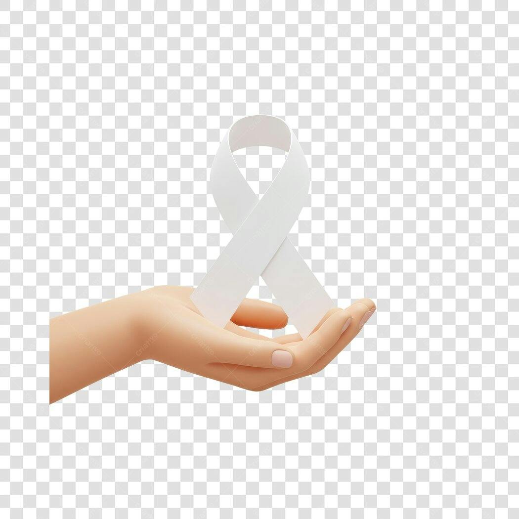 Imagem PNG Fita Branca Mão com fundo transparente