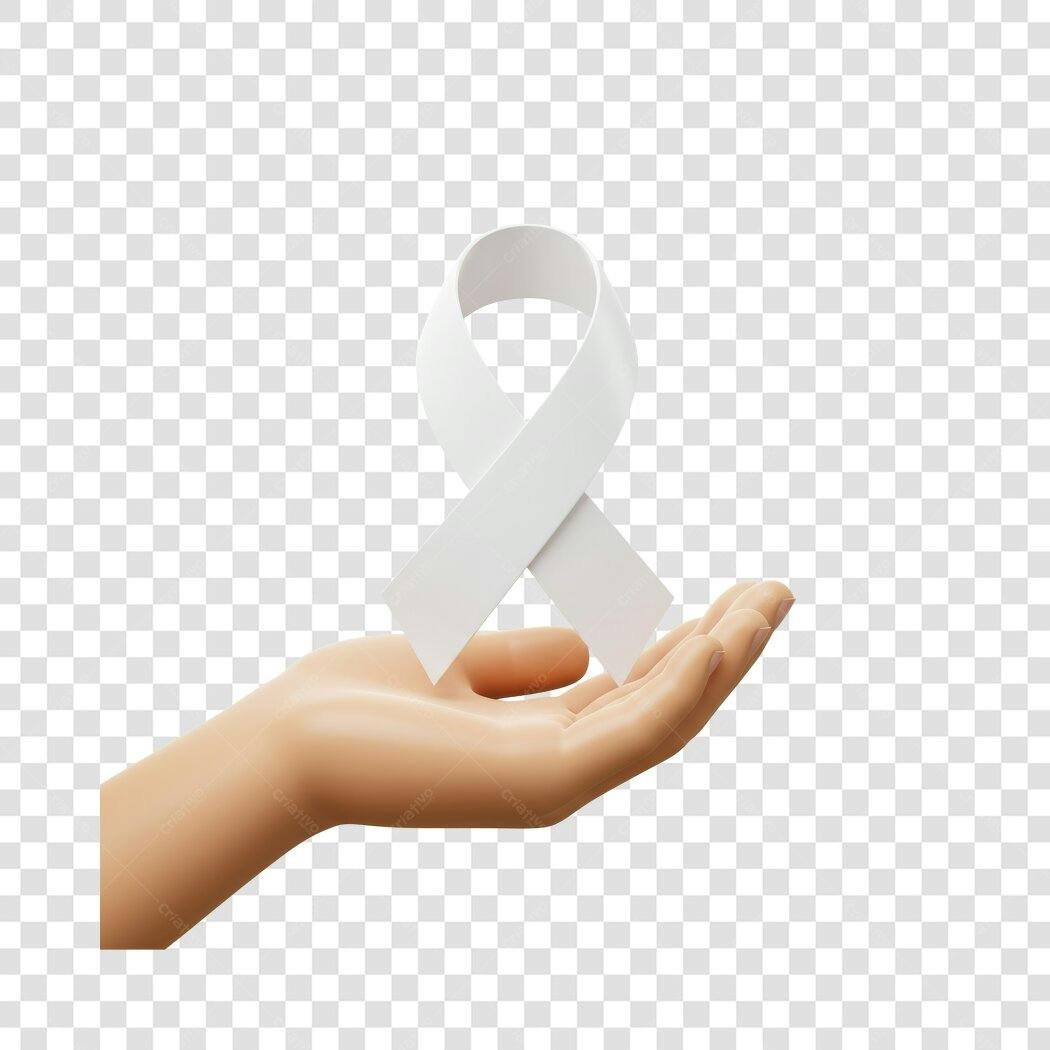 PNG Imagem Fita Branca Mão Apoio PNG com fundo transparente