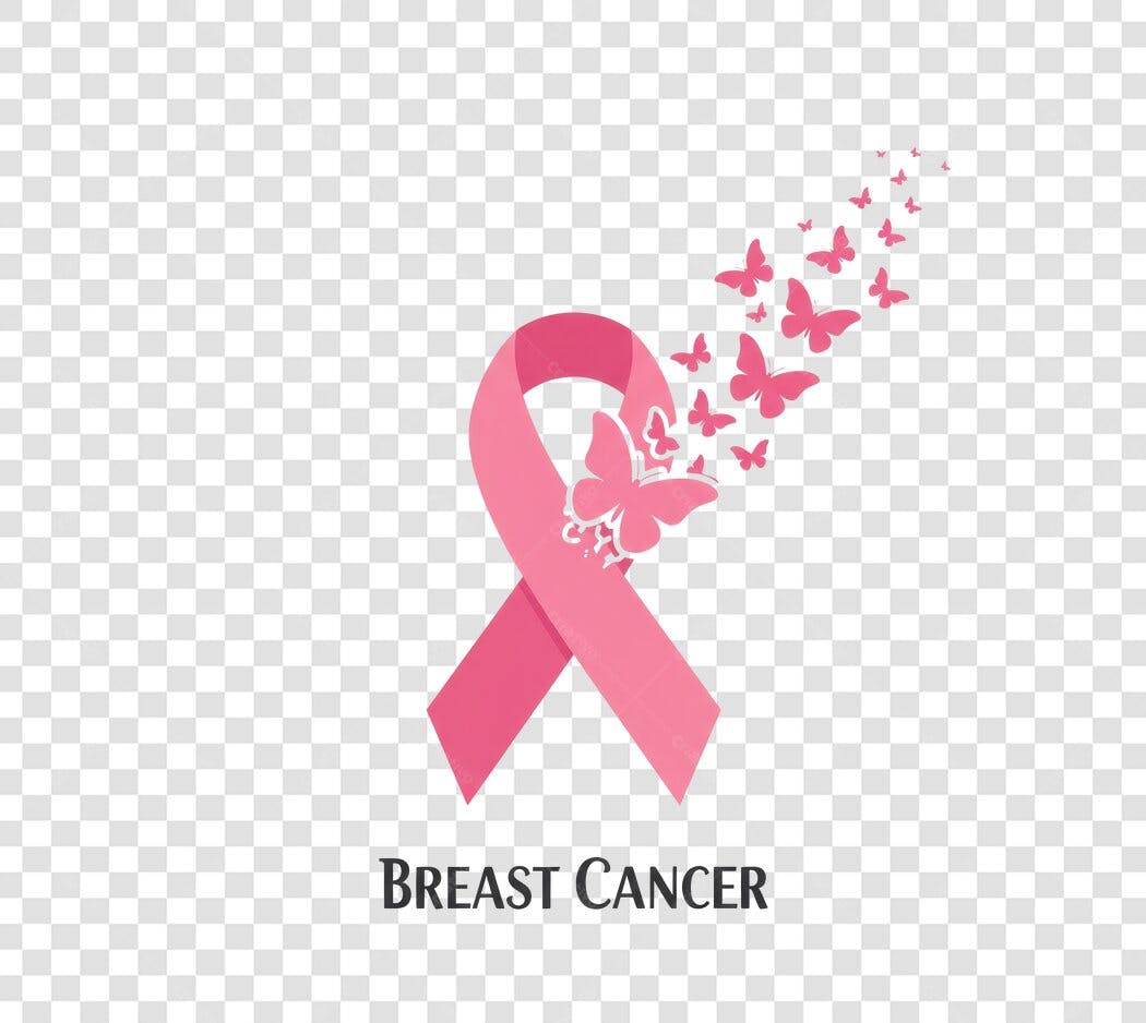 Logo Outubro Rosa PNG com fundo transparente