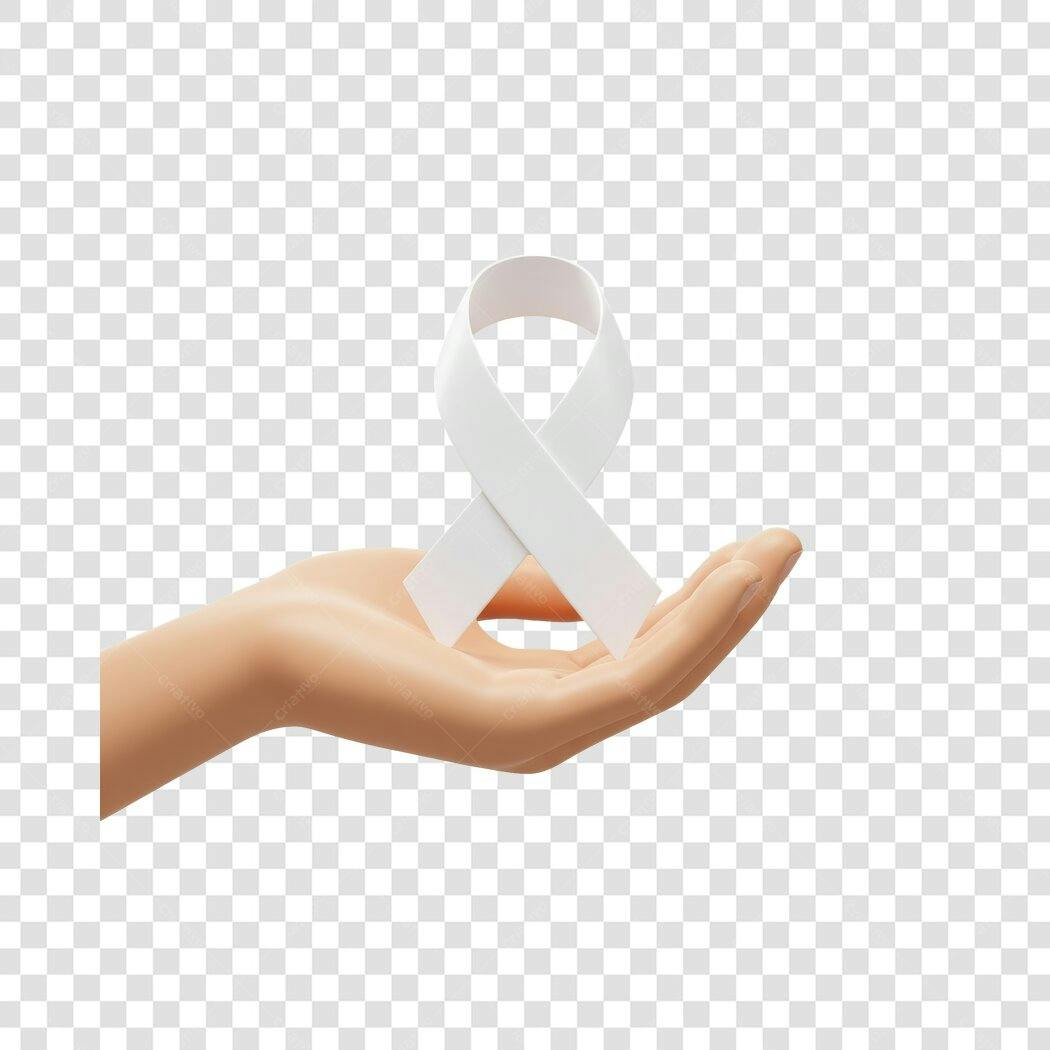 Imagem PNG Fita Branca Mão com fundo transparente
