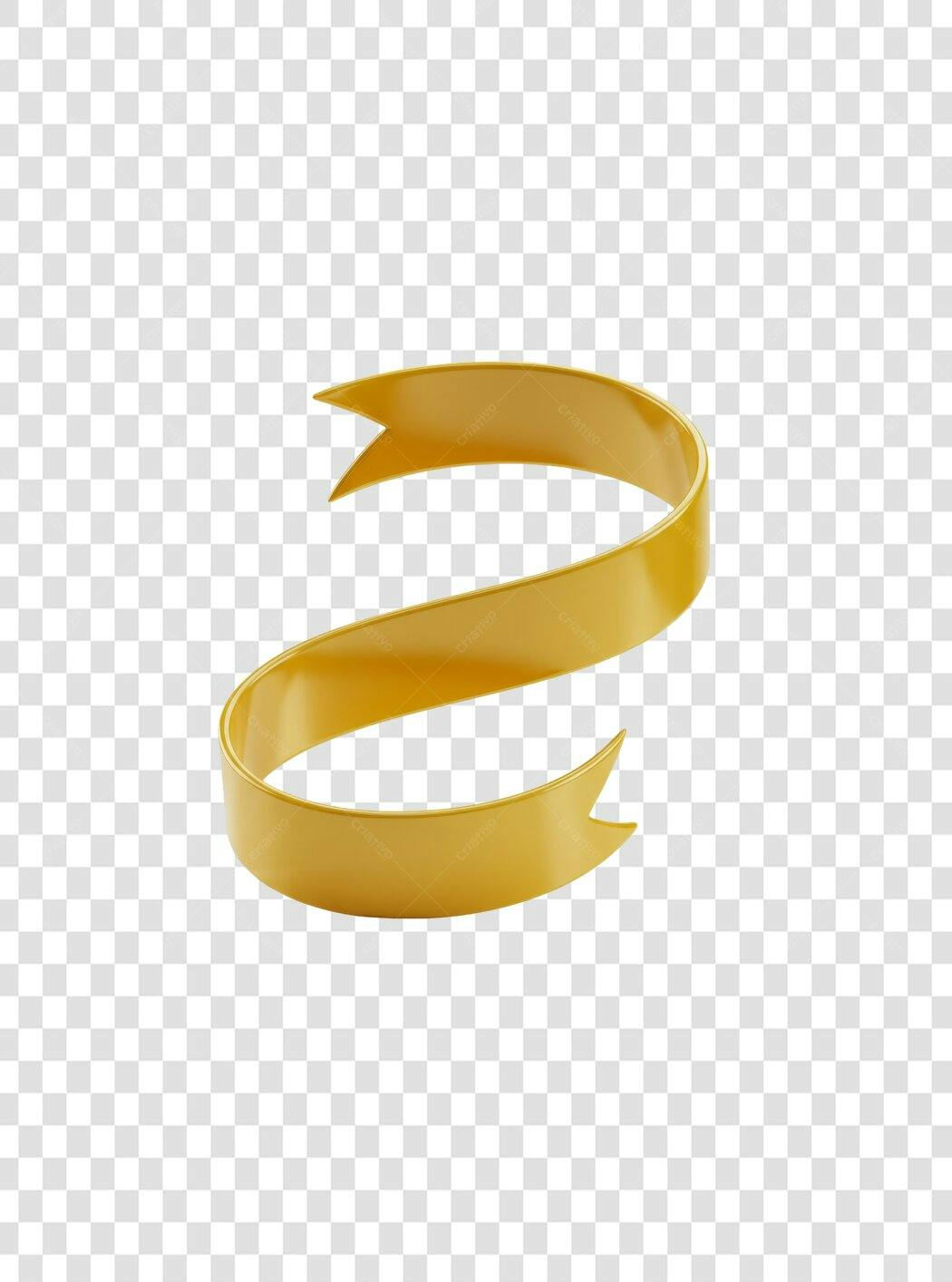 Banner dourado em PNG com fundo transparente