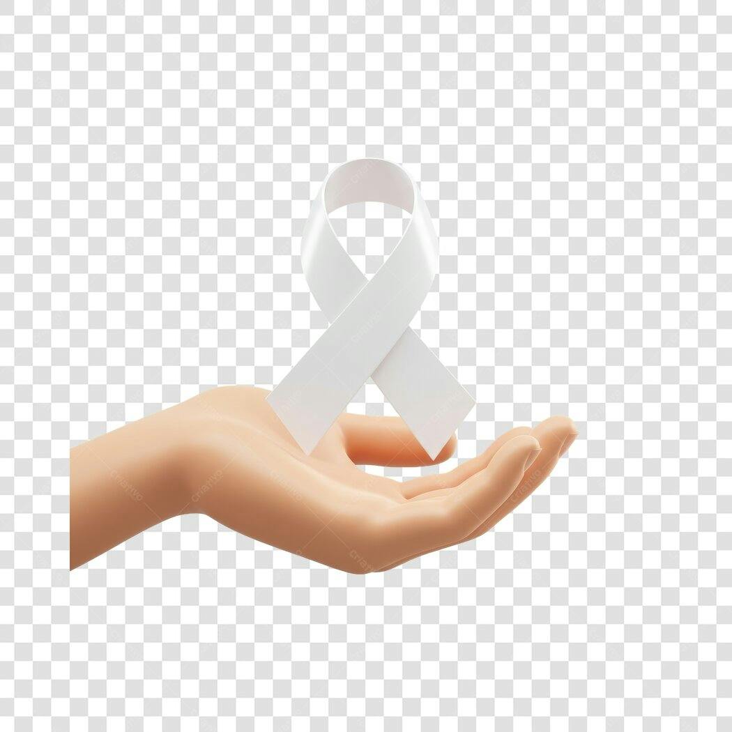 Imagem PNG Fita Branca Mão com fundo transparente