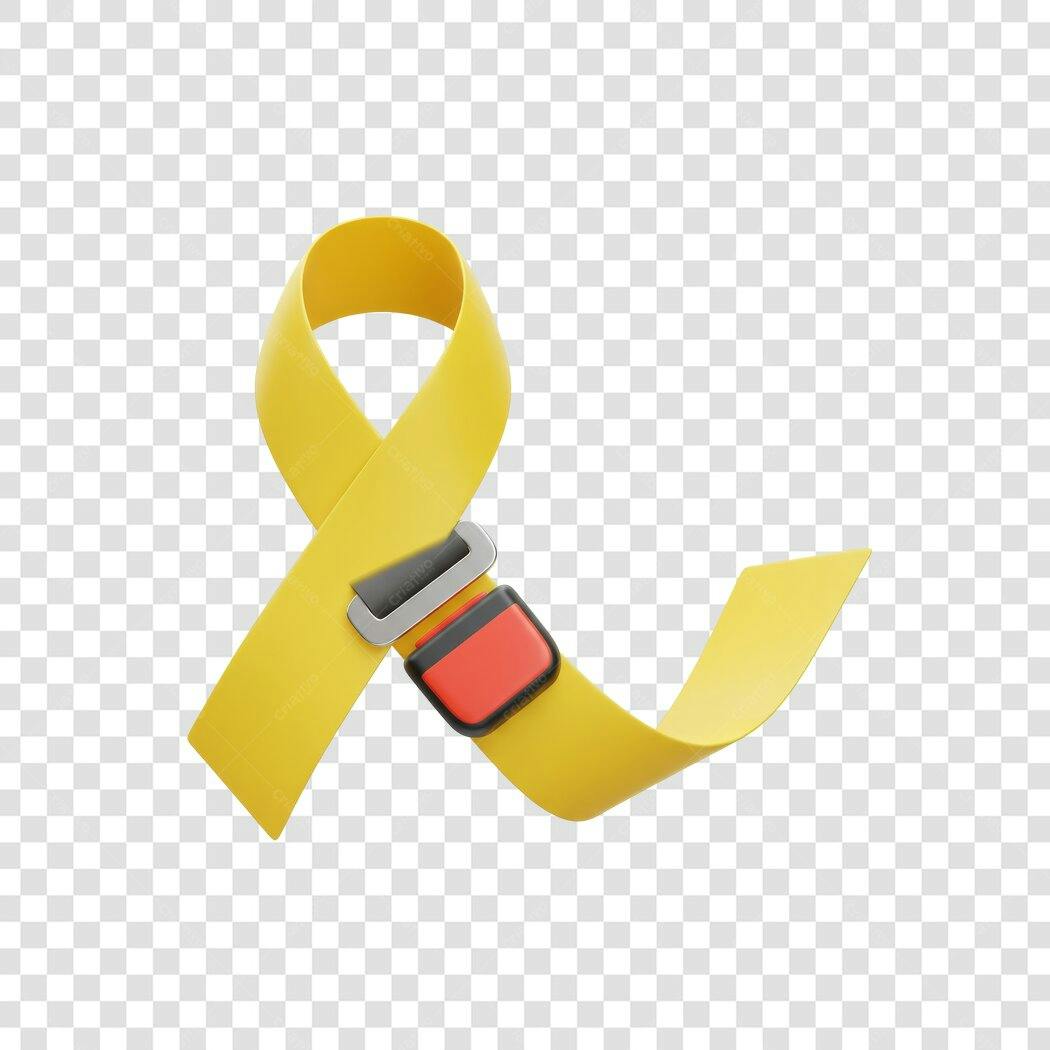PNG Icone Cinto Segurança Amarelo com fundo transparente