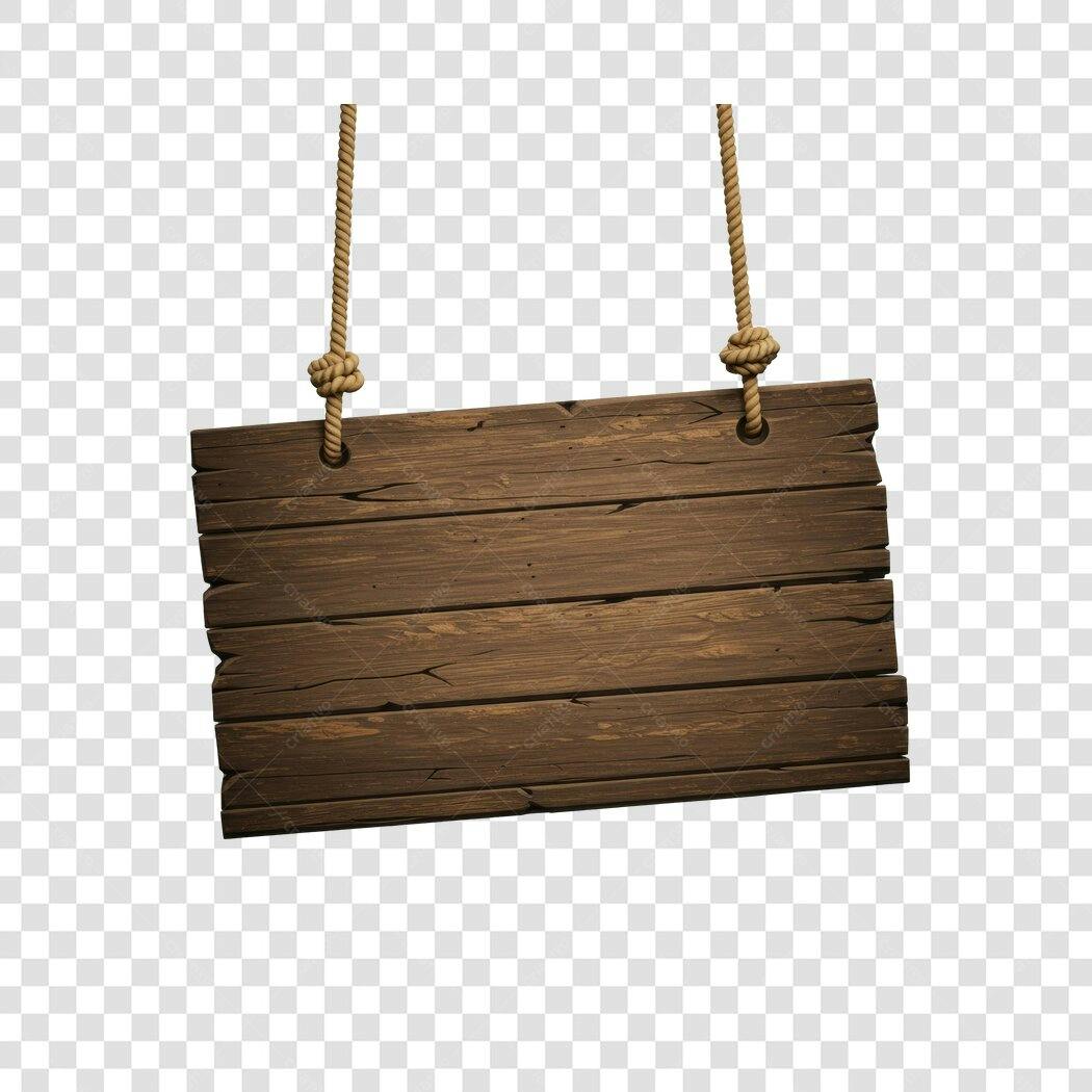 Banner de madeira PNG com fundo transparente