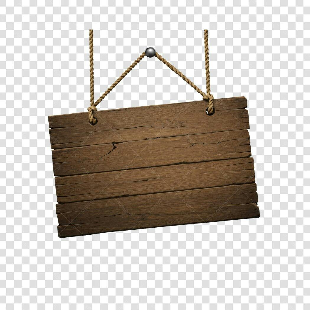 Banner de madeira rústica PNG com fundo transparente