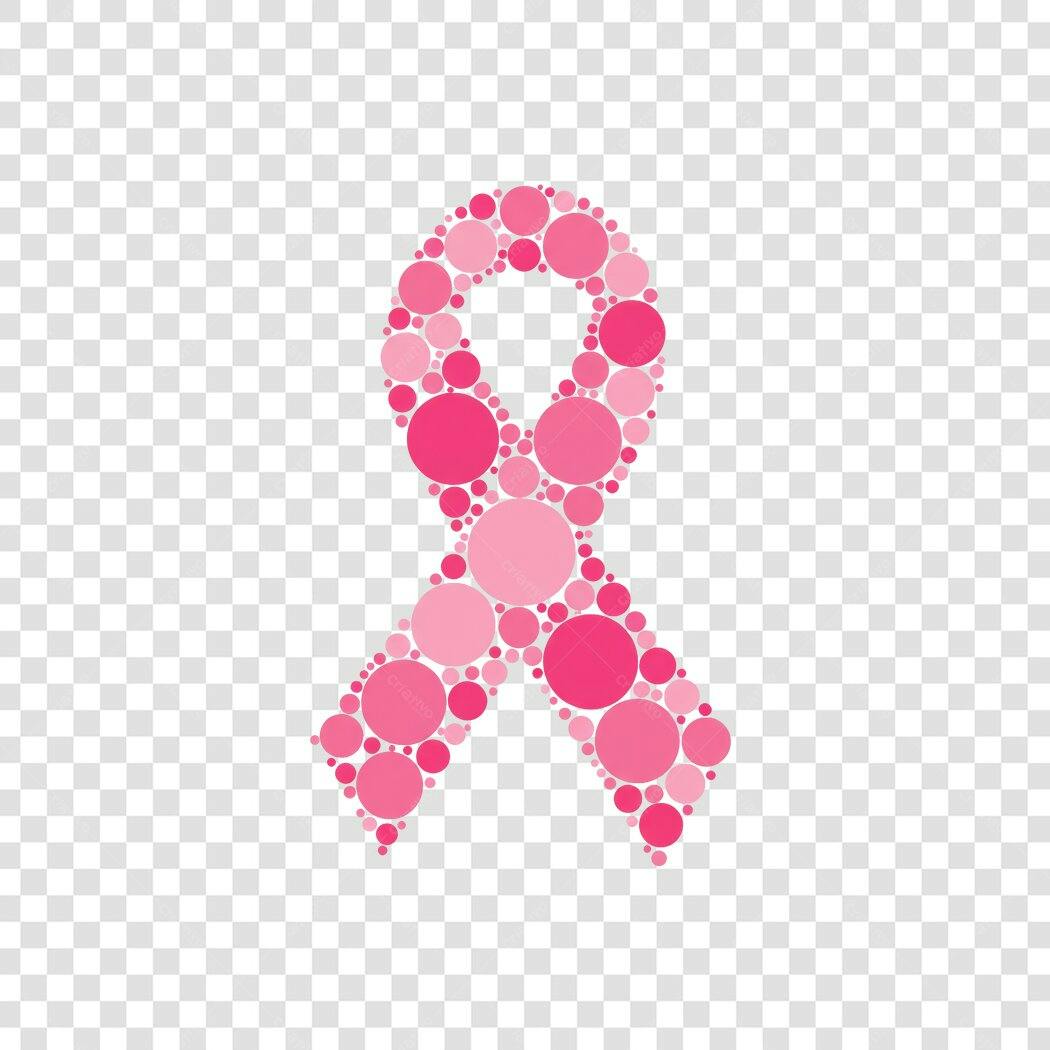 Logo Outubro Rosa PNG com fundo transparente