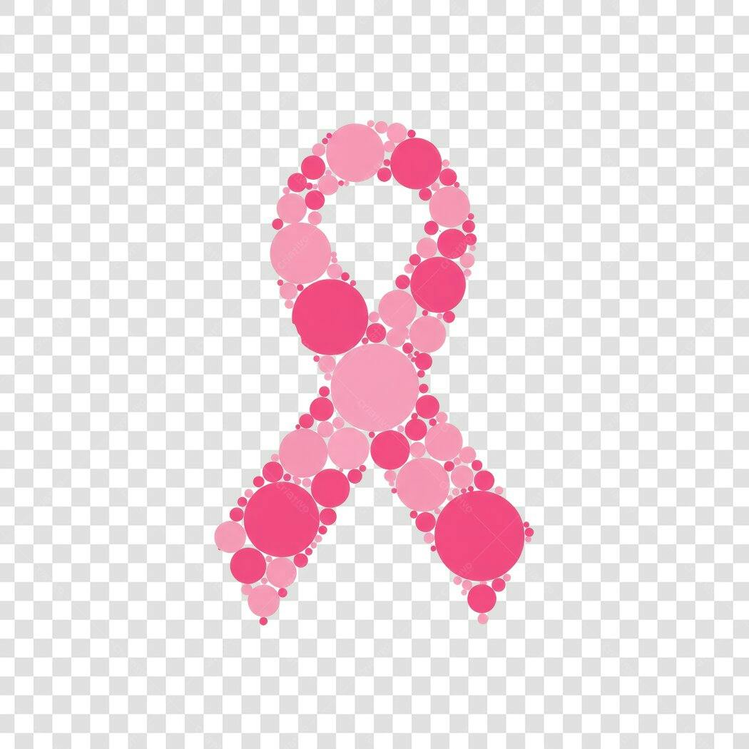 Logo Outubro Rosa PNG com fundo transparente