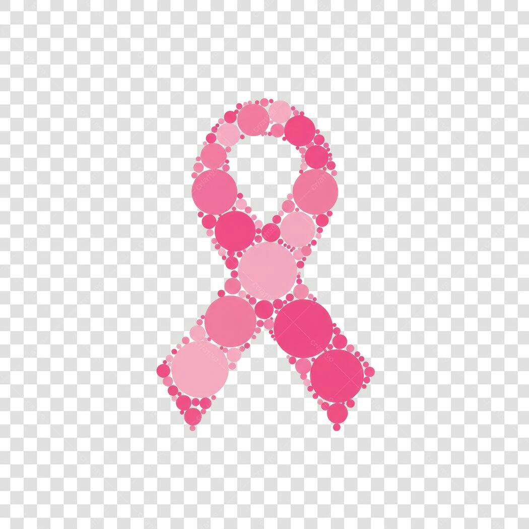 Logo Outubro Rosa PNG com fundo transparente