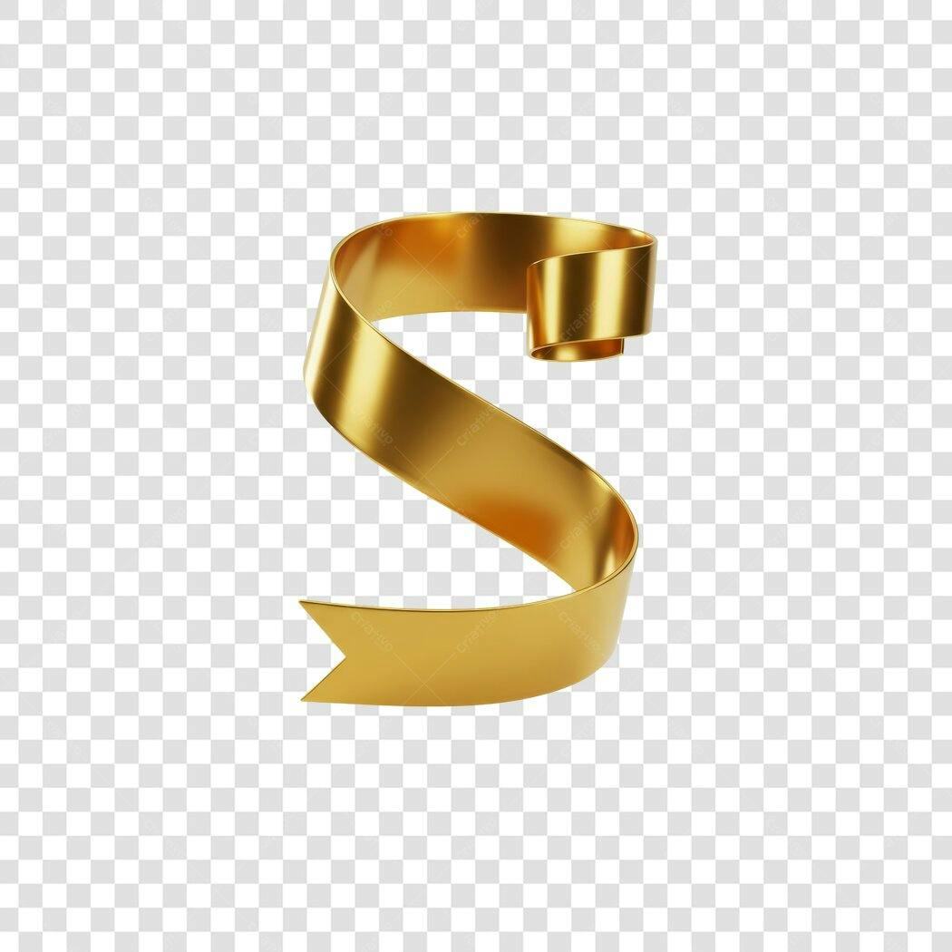 Banner dourado em espiral PNG com fundo transparente