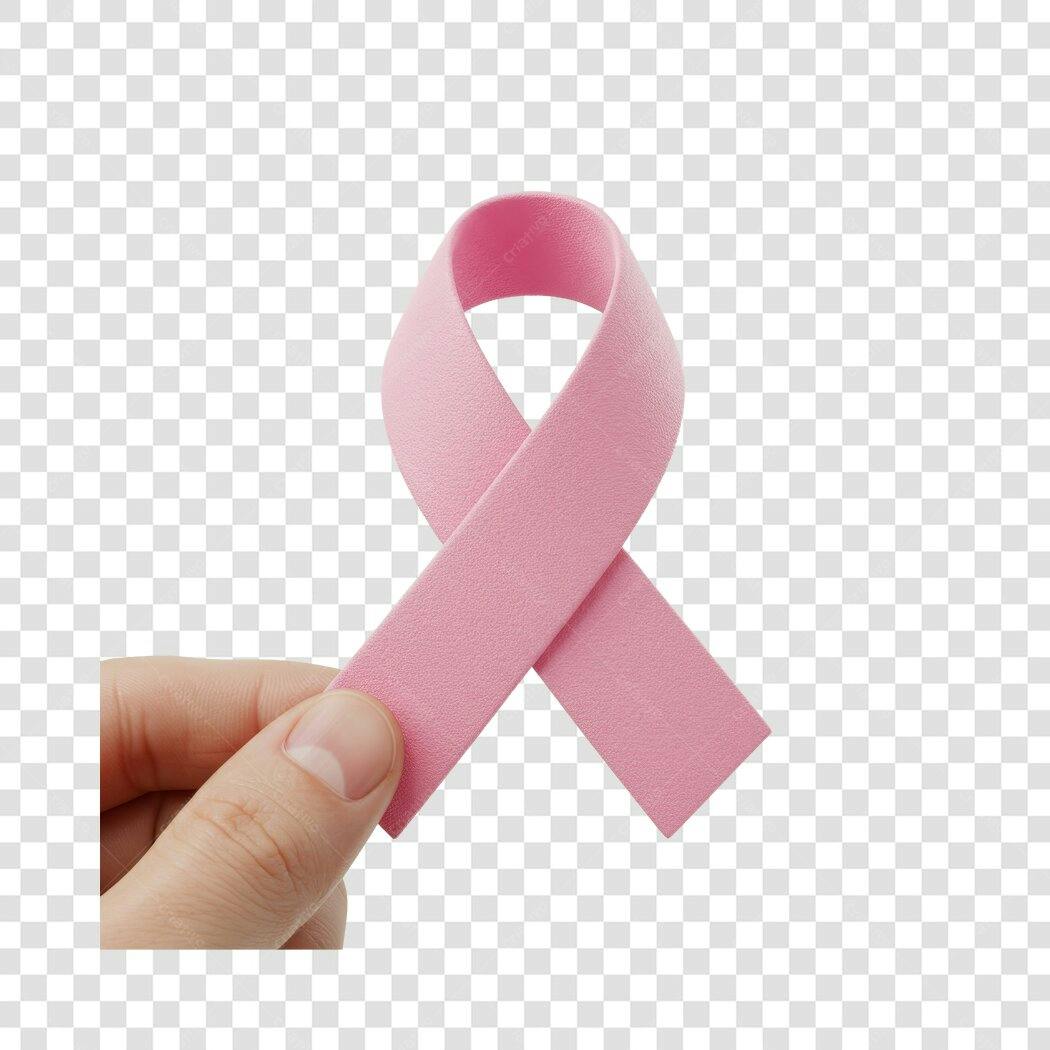 PNG Post Instagram Outubro Rosa Fita Rosa com fundo transparente