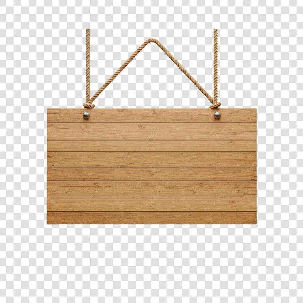 Mockup Placa de Madeira PNG com fundo transparente