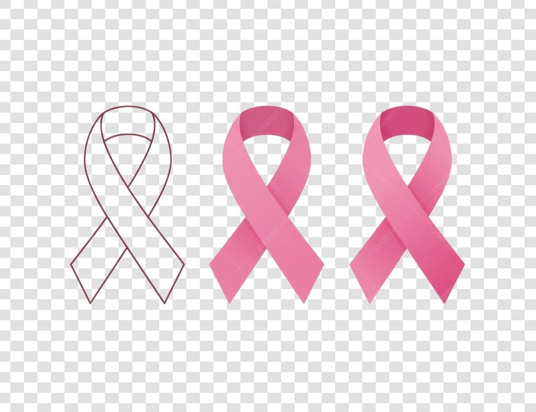 Logo Outubro Rosa PNG com fundo transparente