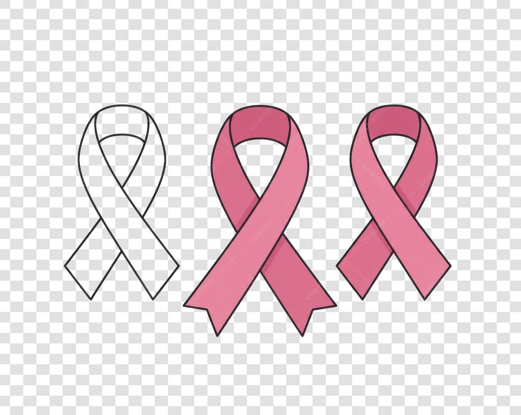 Logo Outubro Rosa PNG com fundo transparente