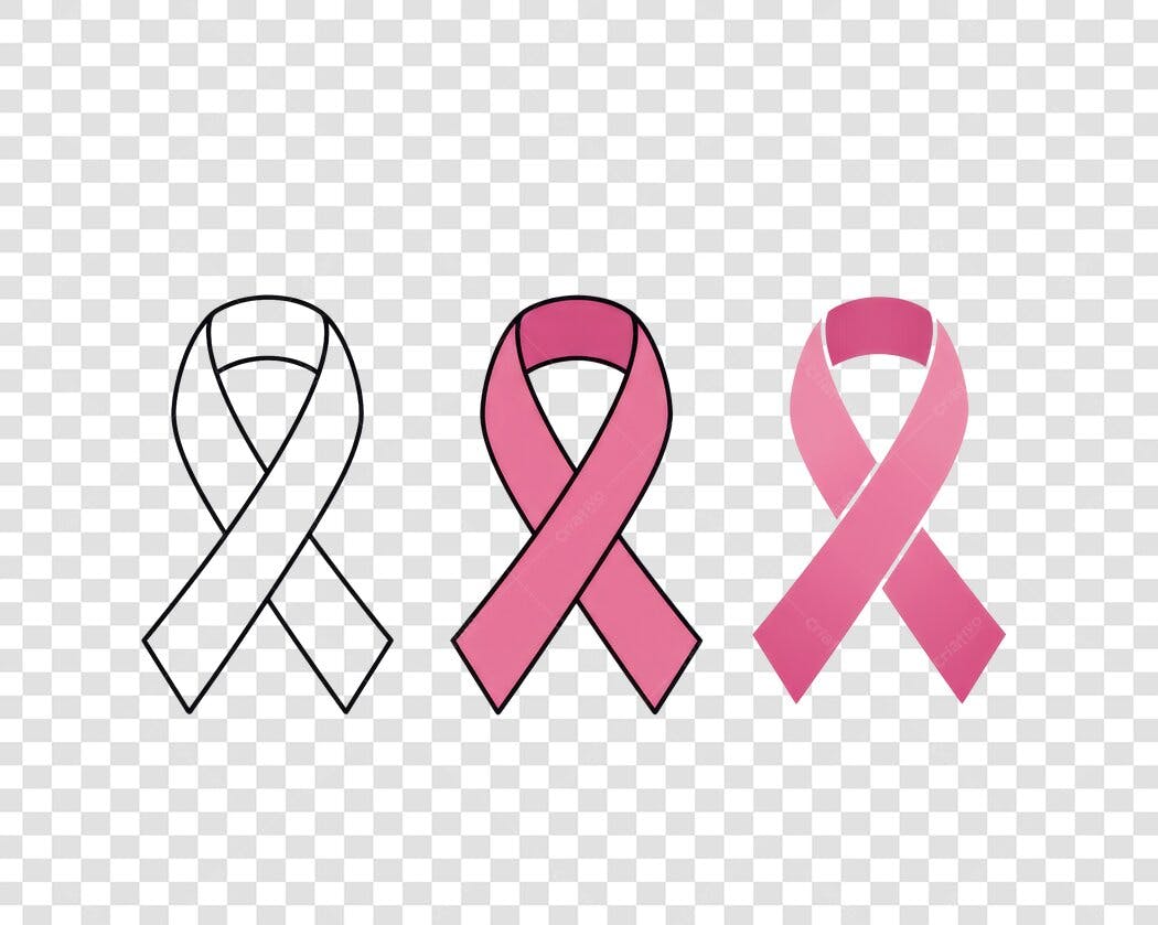 Logo Outubro Rosa PNG com fundo transparente