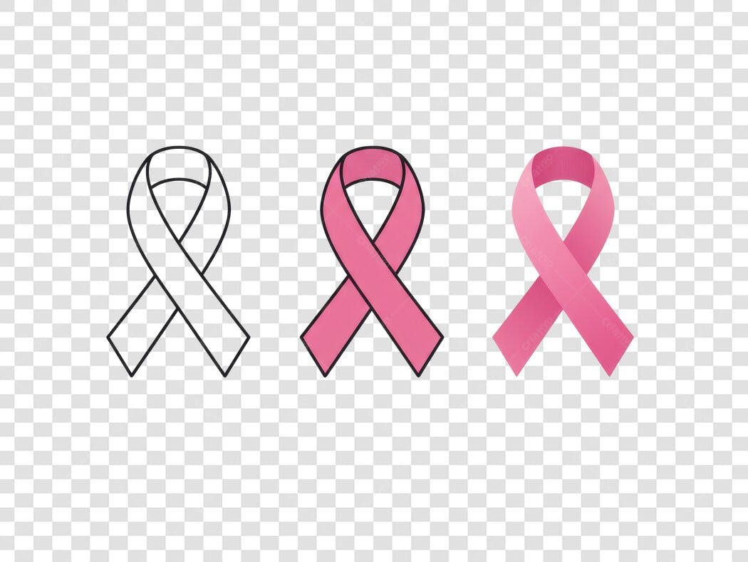 Logo Outubro Rosa PNG com fundo transparente