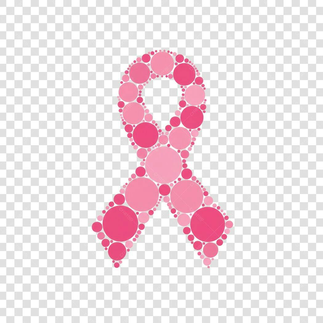 Logo Outubro Rosa PNG com fundo transparente