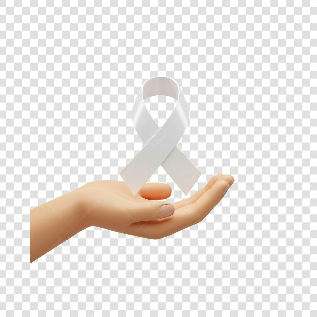 Imagem PNG Fita Branca Mão Apoio PNG com fundo transparente