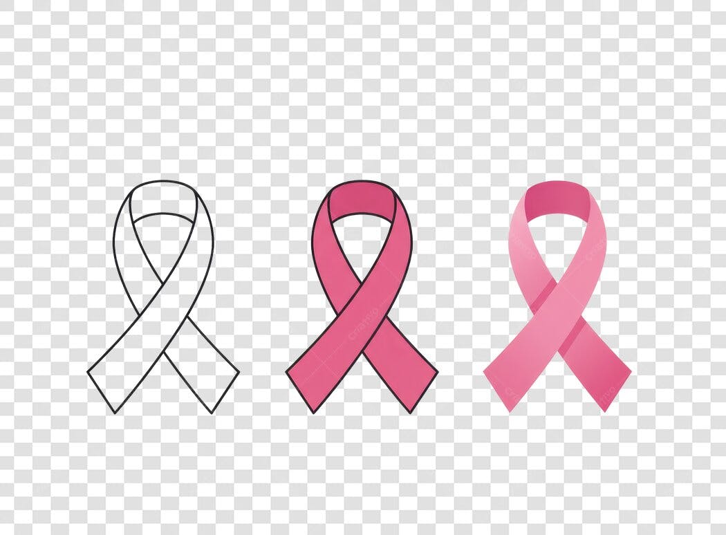 Logo Outubro Rosa PNG com fundo transparente