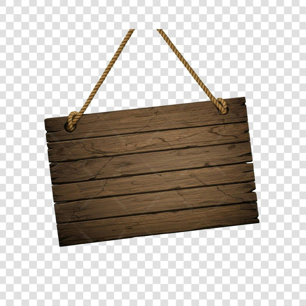 Banner de madeira rústica PNG com fundo transparente