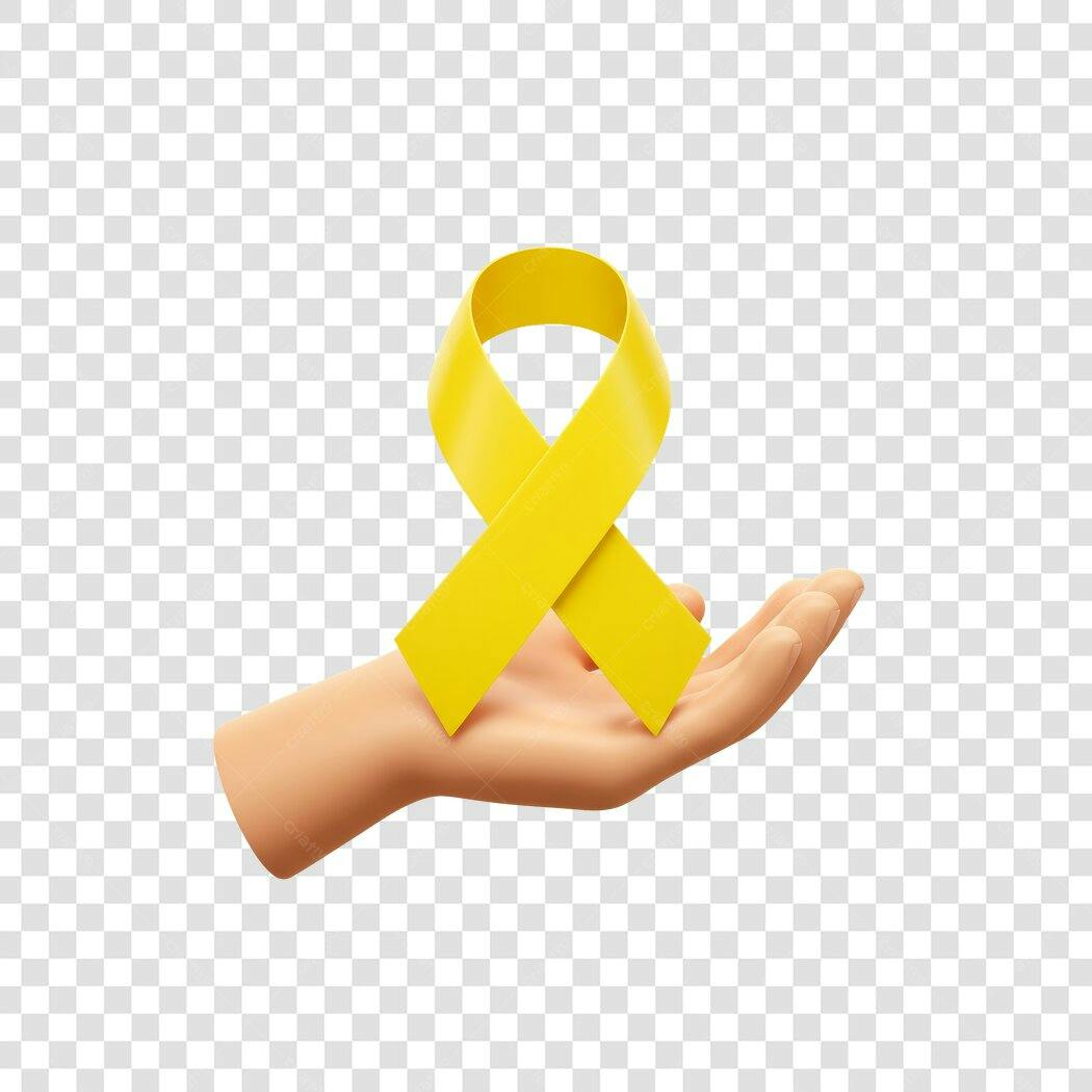 PNG Logo Fita Amarela Conscientização com fundo transparente