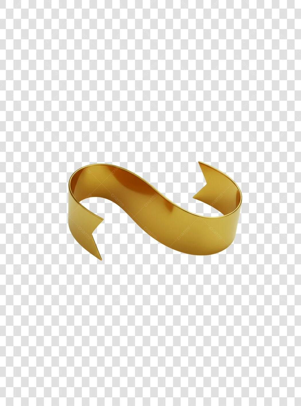 Banner dourado PNG com fundo transparente
