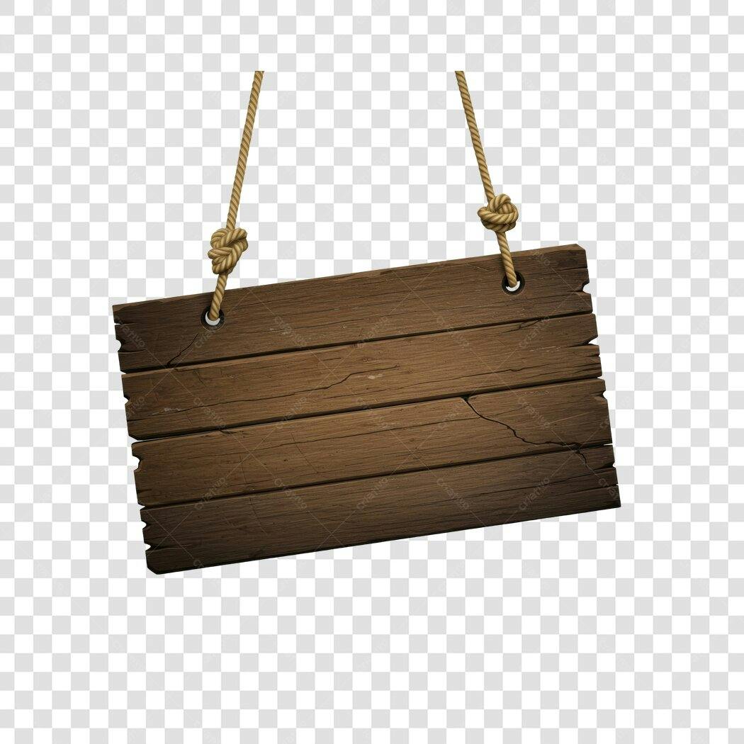 Banner de madeira rústica PNG com fundo transparente