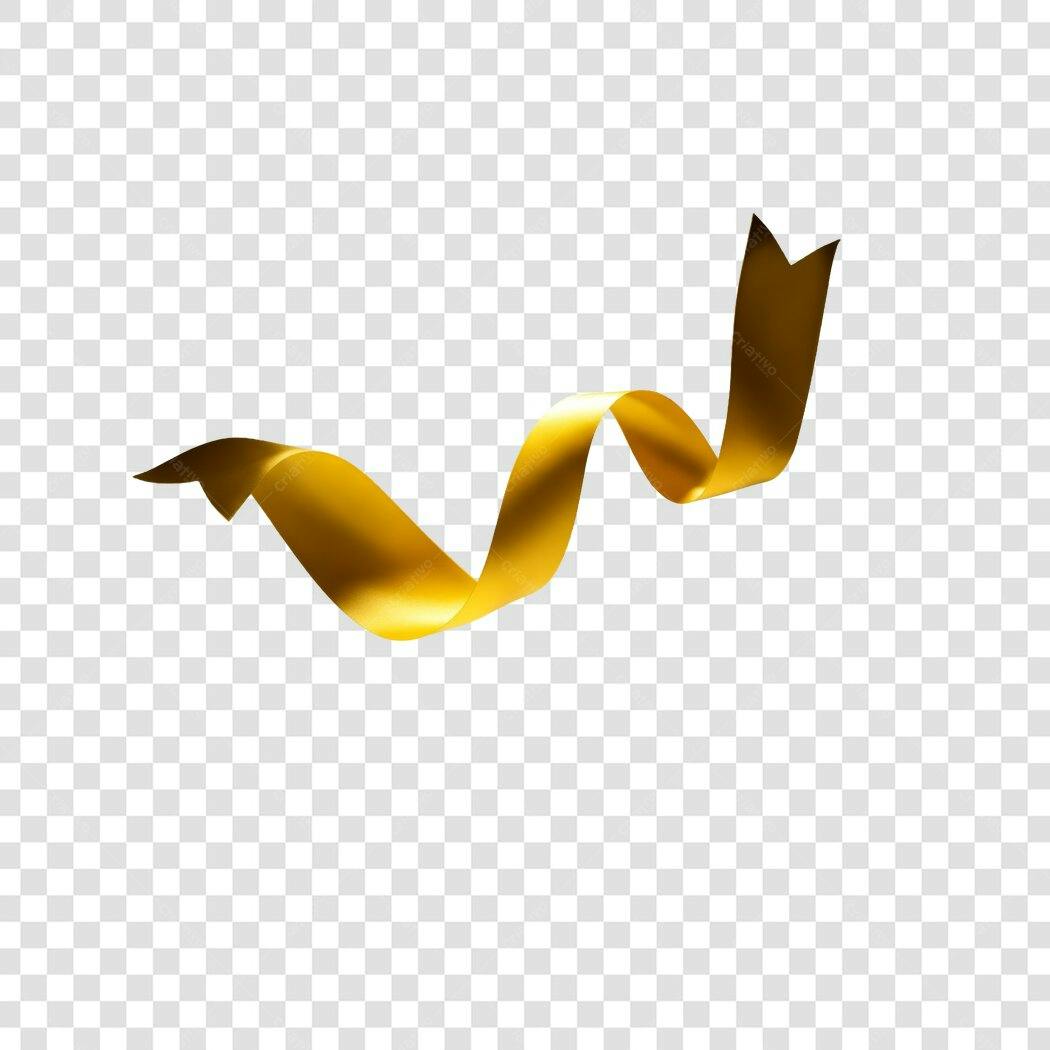Banner Ouro Fita PNG com fundo transparente