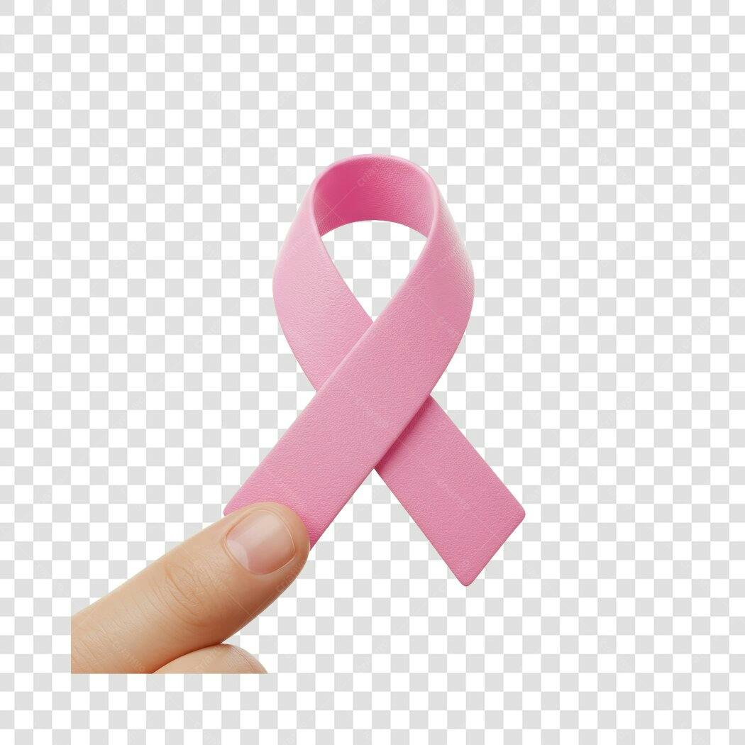 Logo Outubro Rosa PNG com fundo transparente