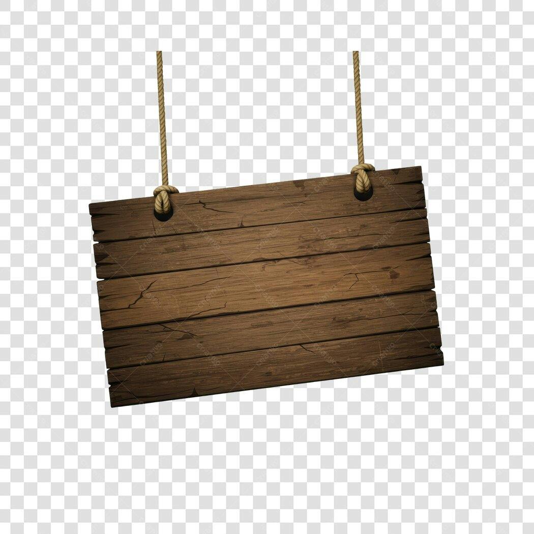 Banner de madeira PNG com fundo transparente
