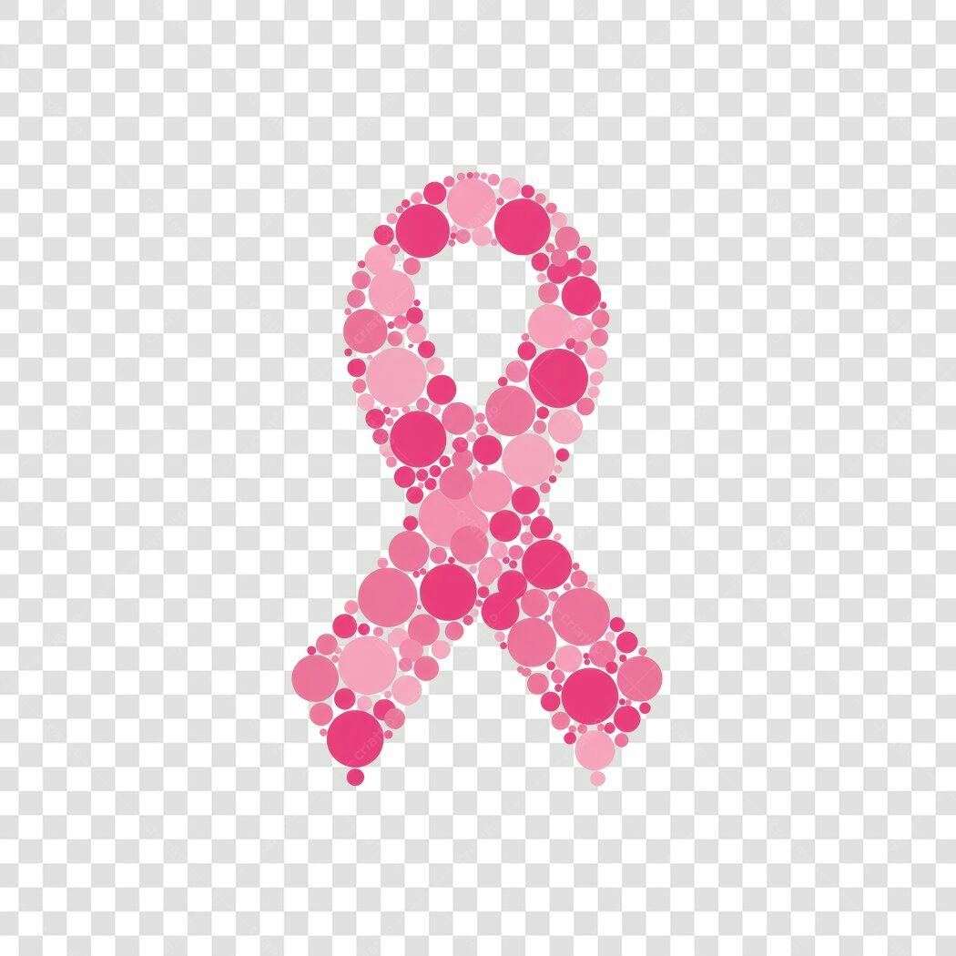 Logo Outubro Rosa PNG com fundo transparente