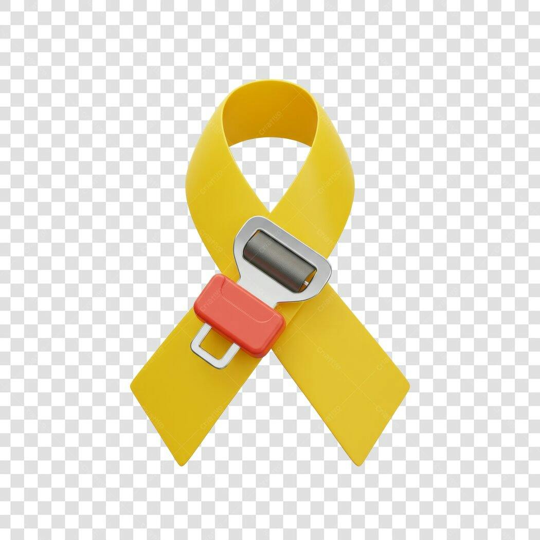 Icone PNG Cinto de Segurança Amarelo com fundo transparente
