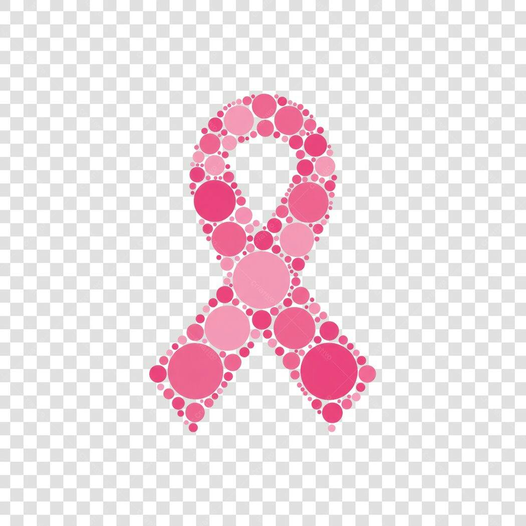 Logo Outubro Rosa PNG com fundo transparente