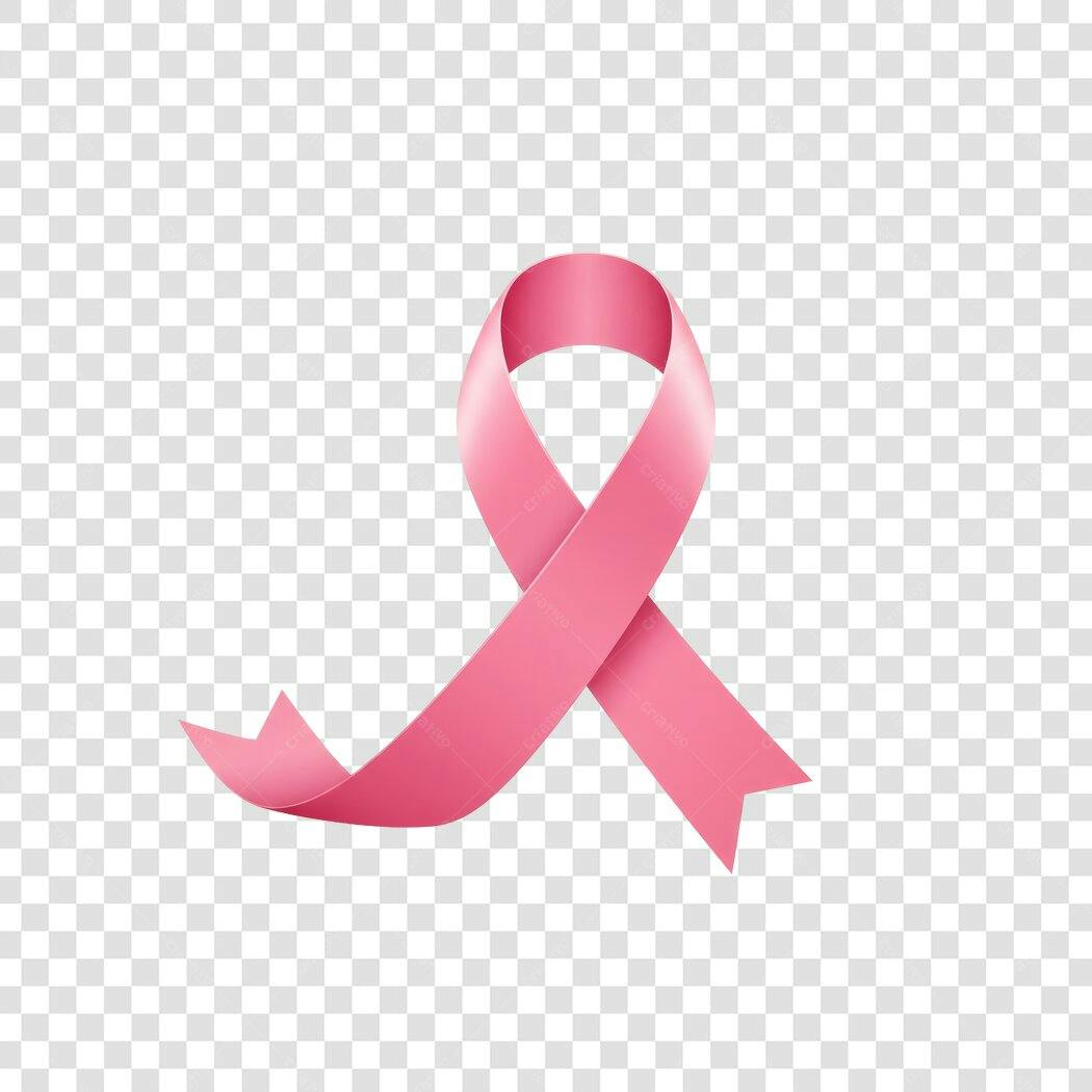 Logo Outubro Rosa PNG com fundo transparente