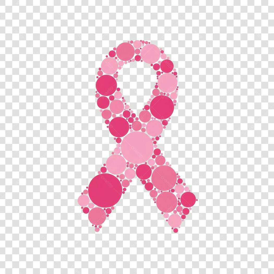 Logo Outubro Rosa PNG com fundo transparente