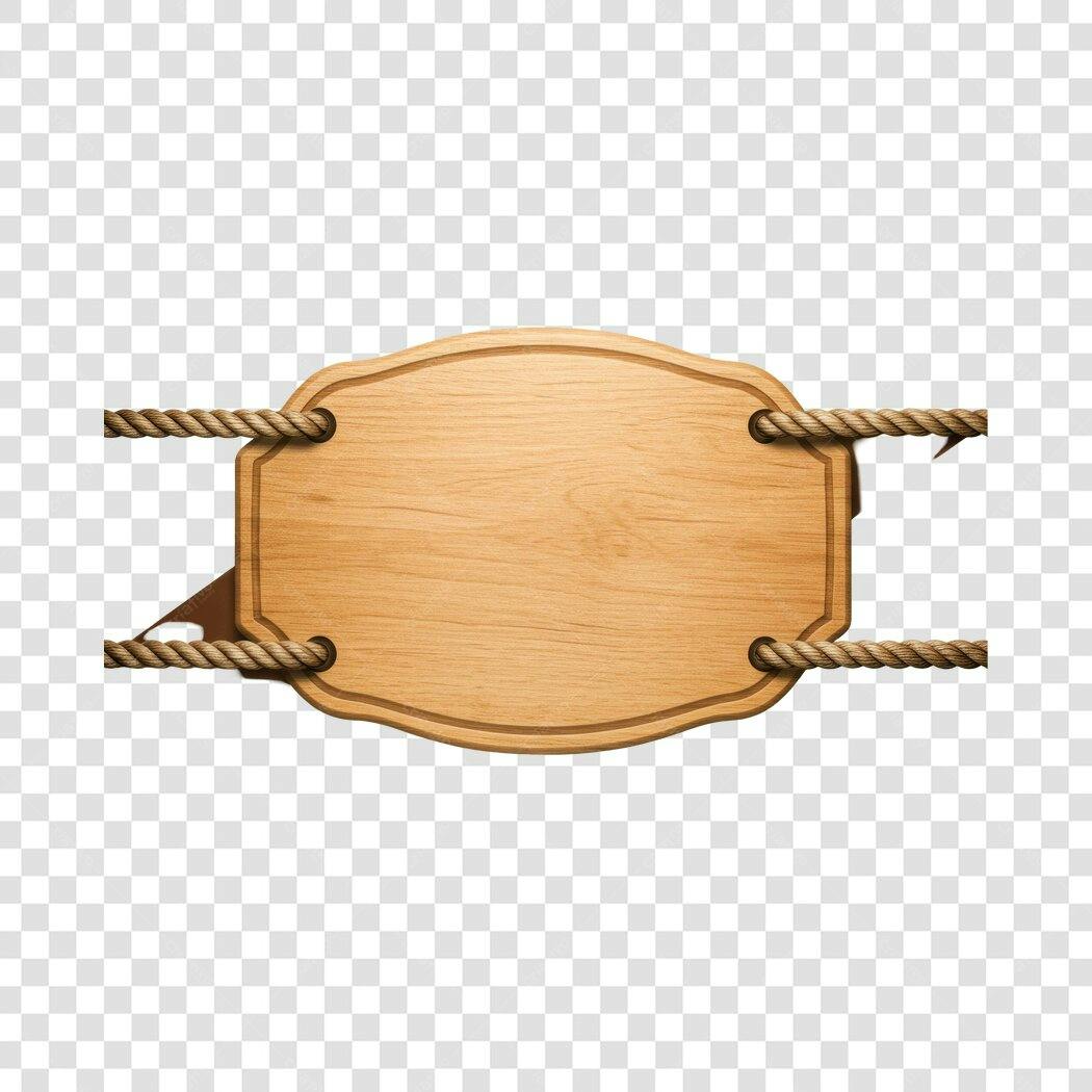 Banner de madeira rústico PNG com fundo transparente