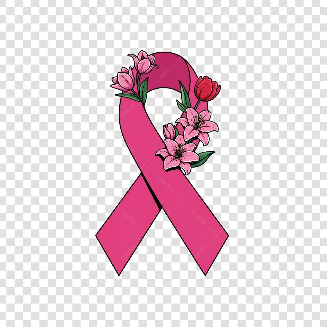 Banner Outubro Rosa PNG com fundo transparente