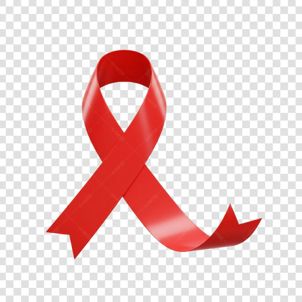 PNG Fita Vermelha Dia Mundial da Aids com fundo transparente
