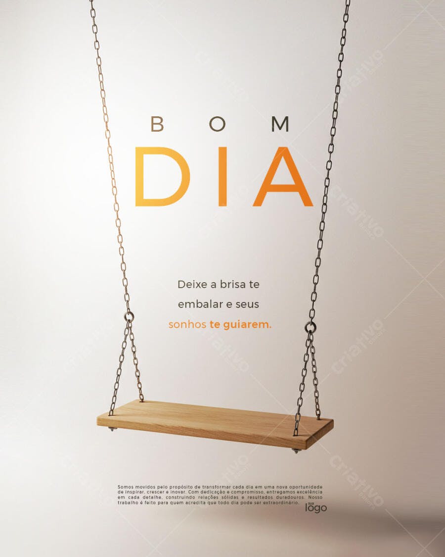 Flyer Motivacional Bom Dia PSD Editável