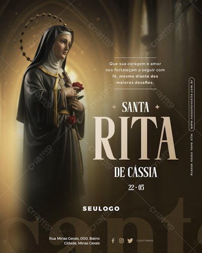 Projeto Plataformas - 22 de maio - Dia de Santa Rita de Cássia