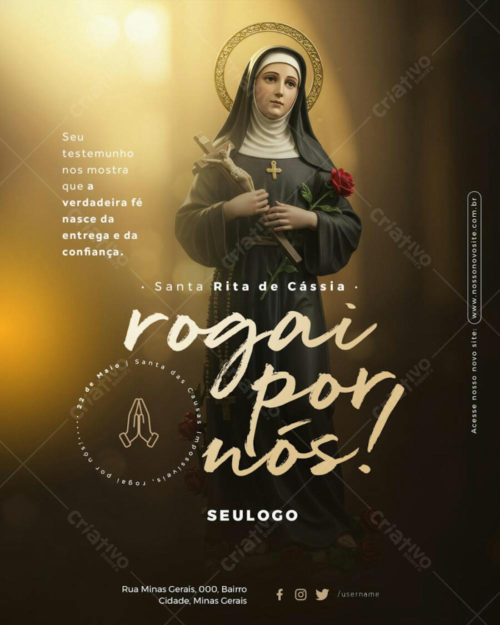 Projeto Plataformas - 22 de maio - Dia de Santa Rita de Cássia